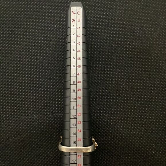 Large ring with two row of red and white gems - Picture 7 of 7